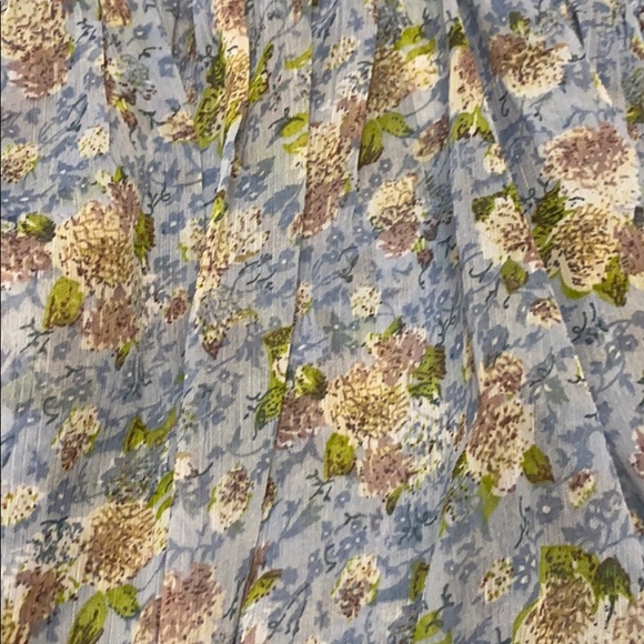 Blue Floral Cold Shoulder Bohemian Mini Dress - Picture 5 of 14